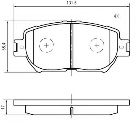 set placute frana,frana disc