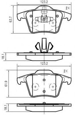 set placute frana,frana disc