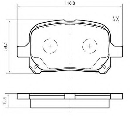 set placute frana,frana disc