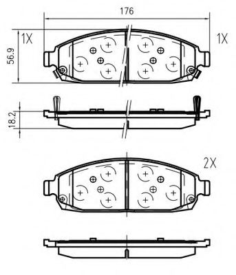 set placute frana,frana disc