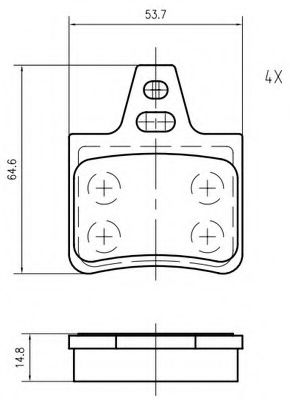 set placute frana,frana disc