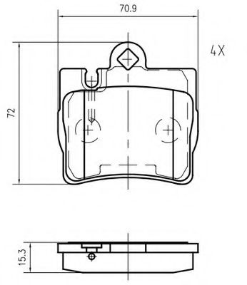 set placute frana,frana disc