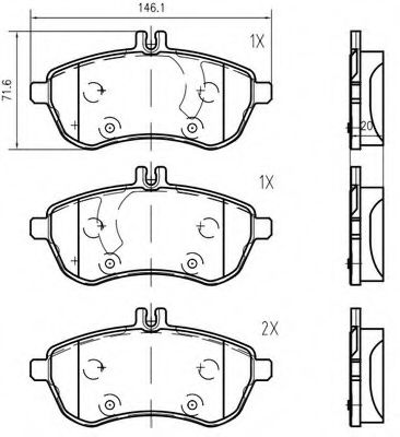 set placute frana,frana disc