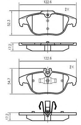 set placute frana,frana disc