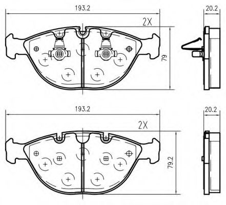 set placute frana,frana disc