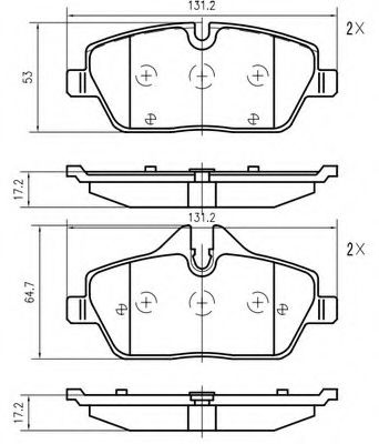 set placute frana,frana disc