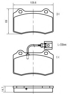 set placute frana,frana disc