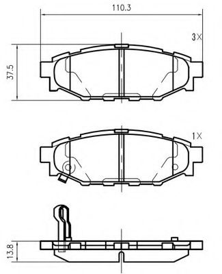 set placute frana,frana disc