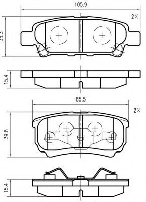 set placute frana,frana disc