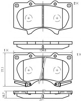 set placute frana,frana disc