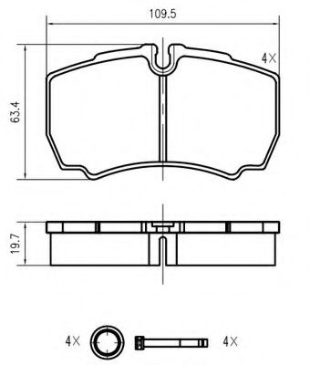 set placute frana,frana disc