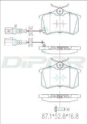 set placute frana,frana disc