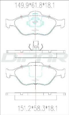 set placute frana,frana disc