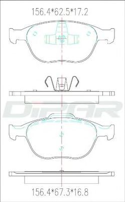 set placute frana,frana disc