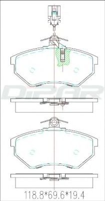 set placute frana,frana disc