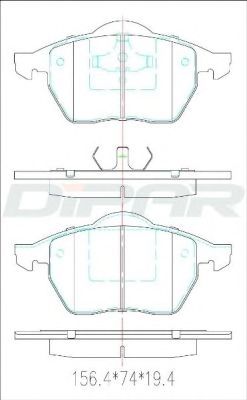 set placute frana,frana disc