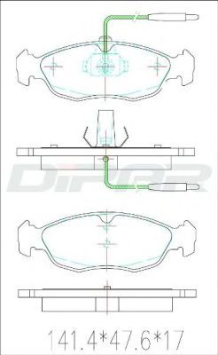 set placute frana,frana disc