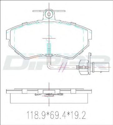 set placute frana,frana disc