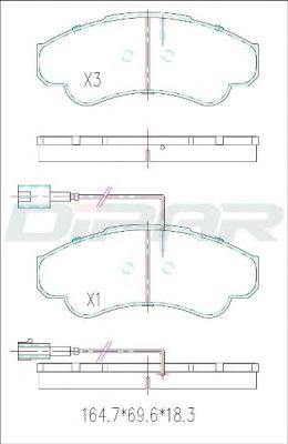 set placute frana,frana disc