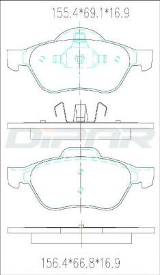 set placute frana,frana disc