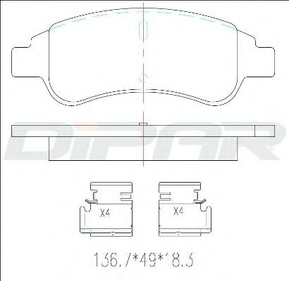 set placute frana,frana disc