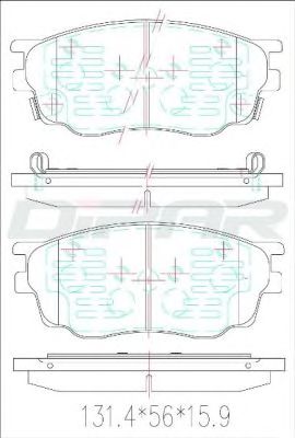 set placute frana,frana disc