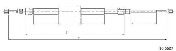 Cablu, frana de parcare
