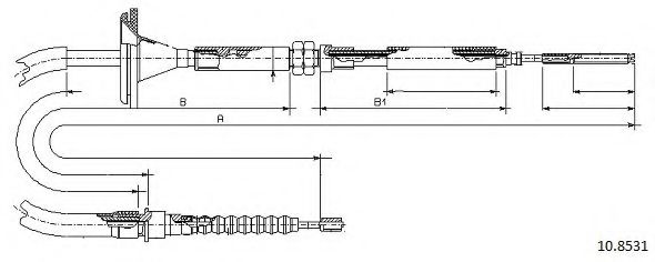 Cablu, frana de parcare
