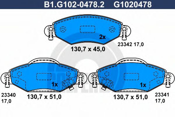 set placute frana,frana disc