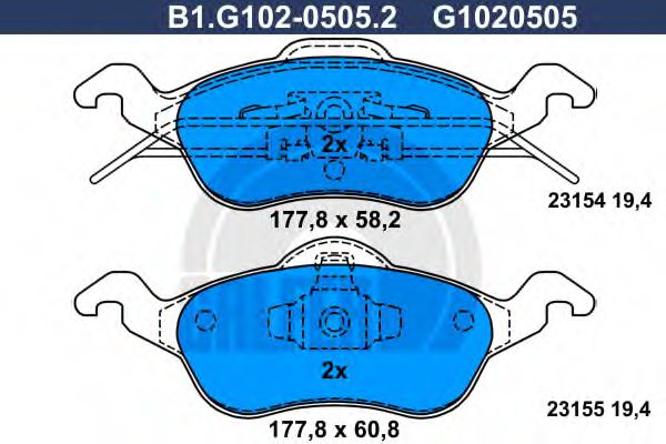 set placute frana,frana disc