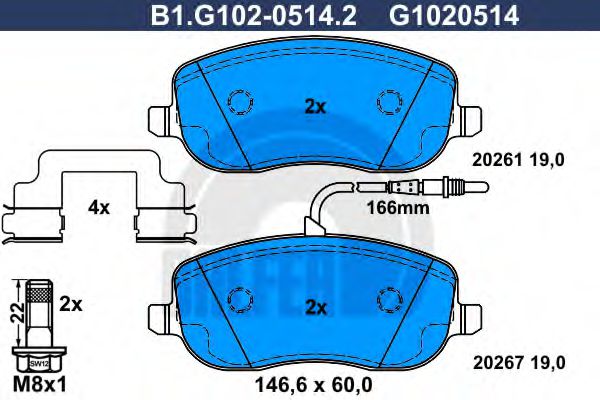 set placute frana,frana disc