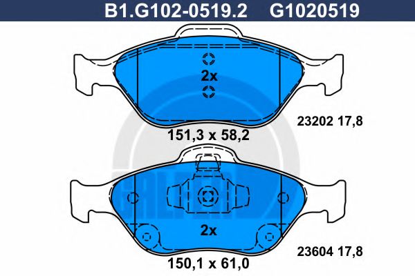 set placute frana,frana disc