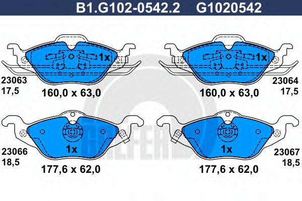 set placute frana,frana disc