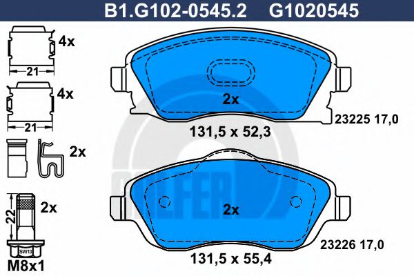 set placute frana,frana disc