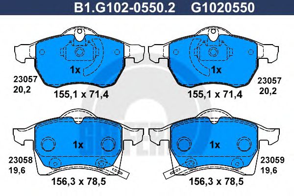 set placute frana,frana disc