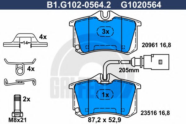 set placute frana,frana disc