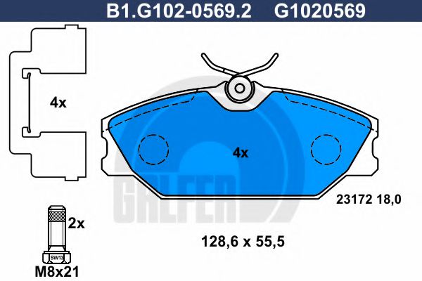 set placute frana,frana disc