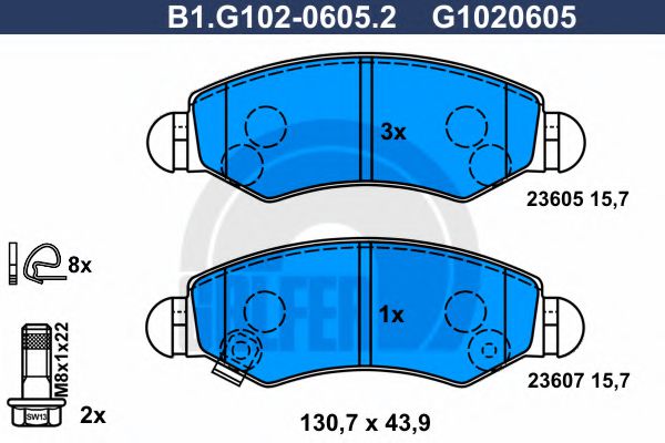 set placute frana,frana disc