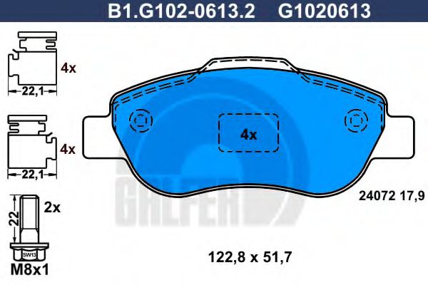 set placute frana,frana disc