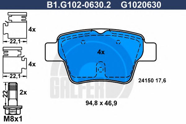 set placute frana,frana disc