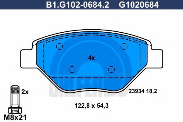 set placute frana,frana disc