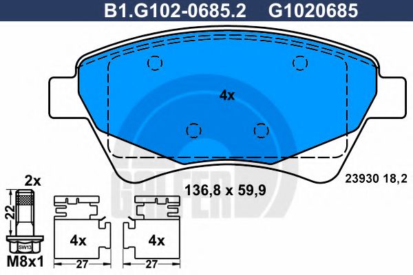 set placute frana,frana disc