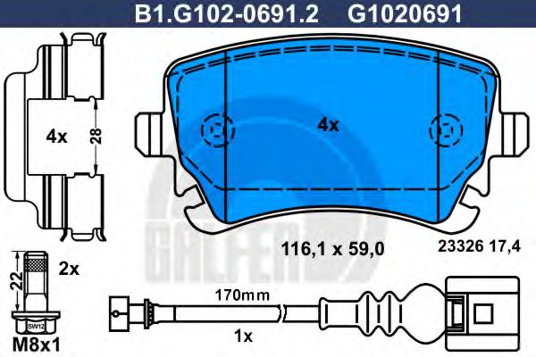 set placute frana,frana disc