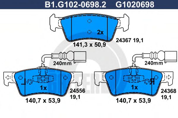 set placute frana,frana disc