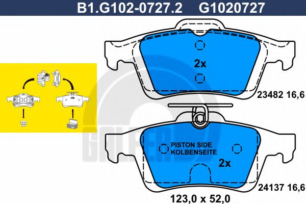 set placute frana,frana disc