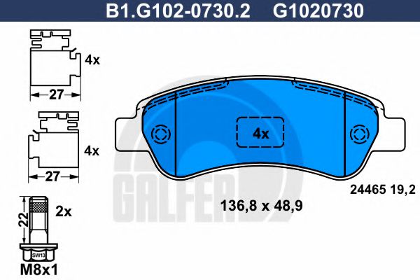 set placute frana,frana disc