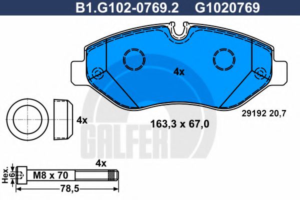 set placute frana,frana disc