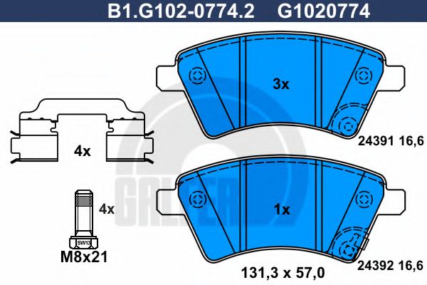 set placute frana,frana disc