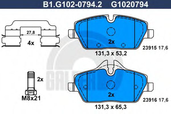 set placute frana,frana disc