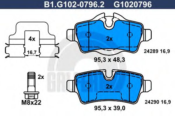 set placute frana,frana disc